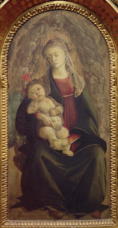 Madonna and Child in Glory (detail) by Sandro Botticelli